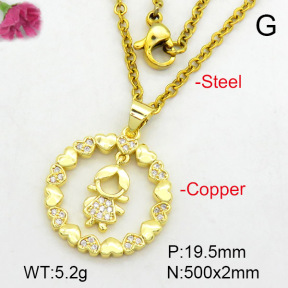 Fashion Copper Necklace  F7N400486aajl-L024