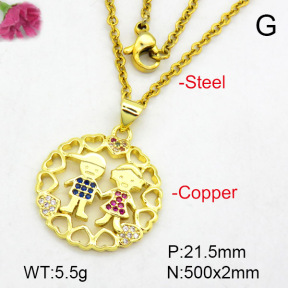 Fashion Copper Necklace  F7N400487aajl-L024