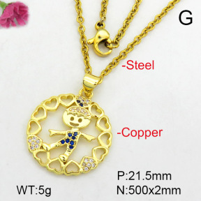 Fashion Copper Necklace  F7N400489aajl-L024