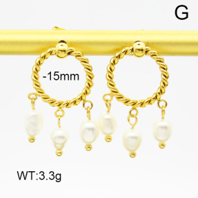 Cultured Freshwater Pearls  SS Earrings  7E3000003vhkb-066