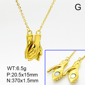 Magnet Buckle  SS Necklace  7N2000117bhia-066
