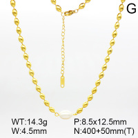 Cultured Freshwater Pearls  SS Necklace  7N3000006bhia-066