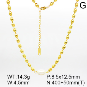 Cultured Freshwater Pearls  SS Necklace  7N3000006bhia-066
