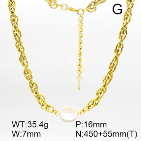 Cultured Freshwater Pearls  SS Necklace  7N3000007vhmv-066