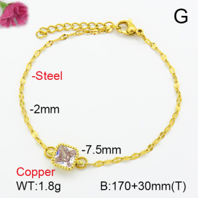 Fashion Copper Bracelet  F7B400154aaho-G030