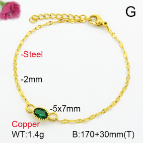 Fashion Copper Bracelet  F7B400161aahn-G030