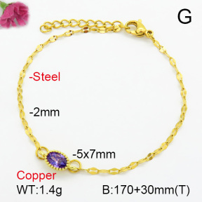 Fashion Copper Bracelet  F7B400162aahm-G030