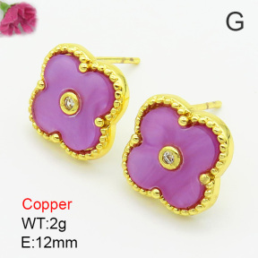 Fashion Copper Earrings  F7E400129bbov-G030