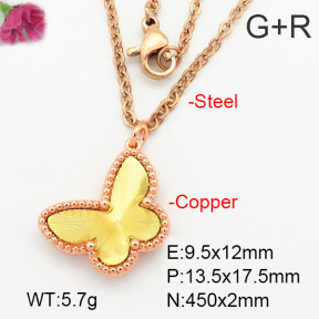 Fashion Copper Necklace  F7N200015baka-G030