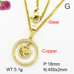 Fashion Copper Necklace  F7N400494vbmb-G030