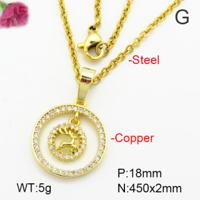 Fashion Copper Necklace  F7N400495vbmb-G030