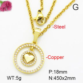 Fashion Copper Necklace  F7N400496vbmb-G030