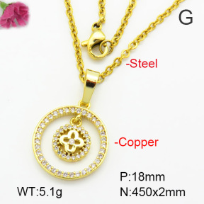 Fashion Copper Necklace  F7N400497vbmb-G030
