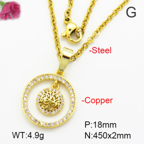 Fashion Copper Necklace  F7N400504vbmb-G030