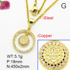 Fashion Copper Necklace  F7N400542vbmb-G030