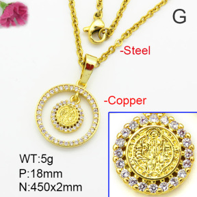 Fashion Copper Necklace  F7N400543vbmb-G030