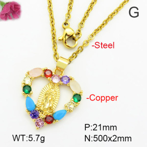 Fashion Copper Necklace  F7N400544aakm-G030
