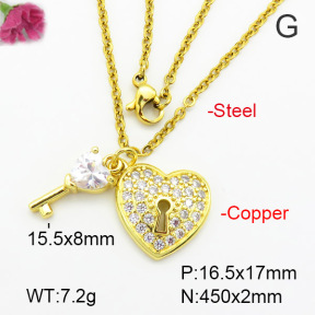 Fashion Copper Necklace  F7N400551aako-G030