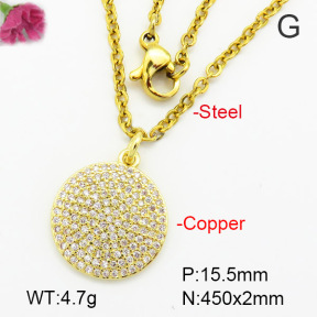 Fashion Copper Necklace  F7N400553vbll-G030