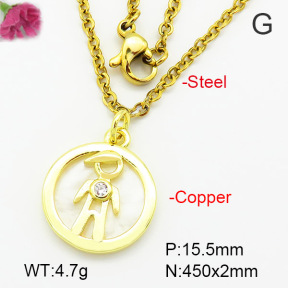 Fashion Copper Necklace  F7N400554avja-G030