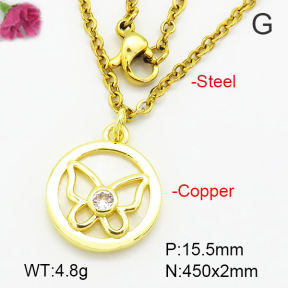 Fashion Copper Necklace  F7N400564avja-G030