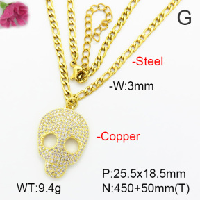 Fashion Copper Necklace  F7N400602bbnk-G030
