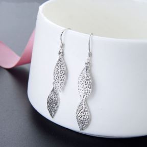 925 Silver Earrings  E:48.3*7.8mm,2.6g  JE0584ajap-M112  DDSAR001990