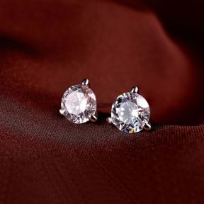 925 Silver Earrings  E:5mm,0.6g  JE0594bboo-M112  DDS0095