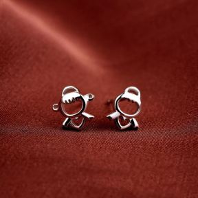 925 Silver Earrings  E:8*8mm/6*6mm,0.9g  JE0595bboo-M112  DDS0094