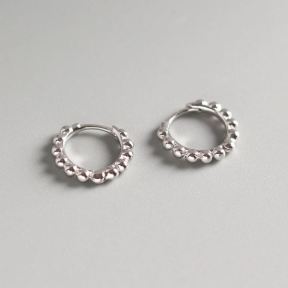 925 Silver Earrings  10.6mm，1.2g  JE0640vhkl-Y05  YHE0103