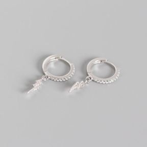 925 Silver Earrings  22.5*8.5mm,1.3g  JE0666aiii-Y05  YHE0148