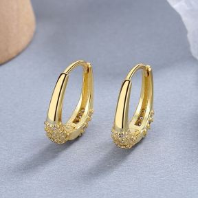 925 Silver Earrings   WT:2.47g  D:11.9mm  JE0706aiio-Y06  A-26-04