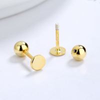 925 Silver Earrings   WT:0.96g  4.2mm,Beads:4mm  JE0748bhhp-Y06  A-33-6