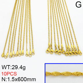 SS Necklace  2N2000216bkab-312