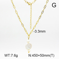 Natural Cultured Freshwater Pearls  SS Necklace  7N3000031bhia-908