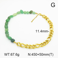 Green Aventurine  SS Necklace  7N4000088aivb-908