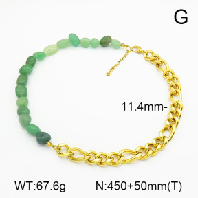 Green Aventurine  SS Necklace  7N4000088aivb-908
