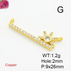 Fashion Copper Links Connectors  XFL01809aajl-L017