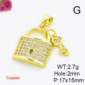 Fashion Copper Pendant  XFPC02924ablb-L017