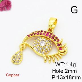 Fashion Copper Pendant  XFPC02940ablb-L017