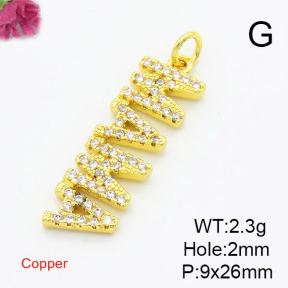 Fashion Copper Pendant  XFPC02946ablb-L017