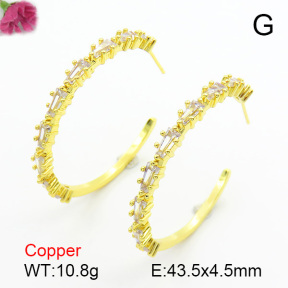 Cubic Zirconia  Fashion Copper Earrings  F7E400134ahlv-L017