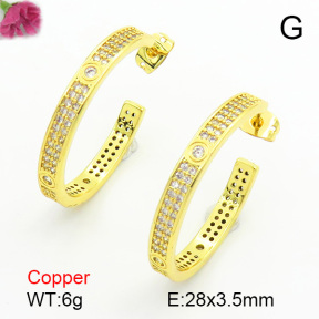 Cubic Zirconia  Fashion Copper Earrings  F7E400141bbov-L017
