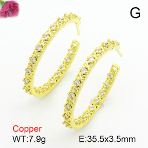 Cubic Zirconia  Fashion Copper Earrings  F7E400143bbov-L017
