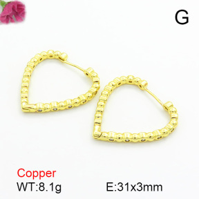 Cubic Zirconia  Fashion Copper Earrings  F7E400146bbov-L017