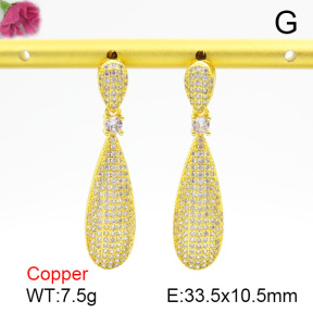 Cubic Zirconia  Fashion Copper Earrings  F7E400149ahjb-L017