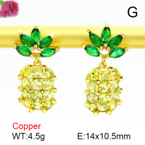 Cubic Zirconia  Fashion Copper Earrings  F7E400150ahlv-L017