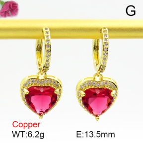 Cubic Zirconia  Fashion Copper Earrings  F7E400154bbov-L017