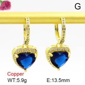Cubic Zirconia  Fashion Copper Earrings  F7E400155bbov-L017