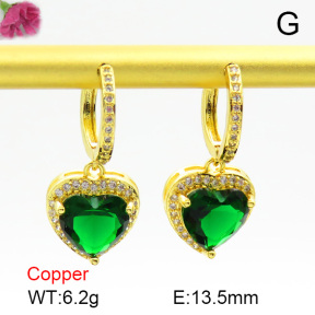 Cubic Zirconia  Fashion Copper Earrings  F7E400156bbov-L017
